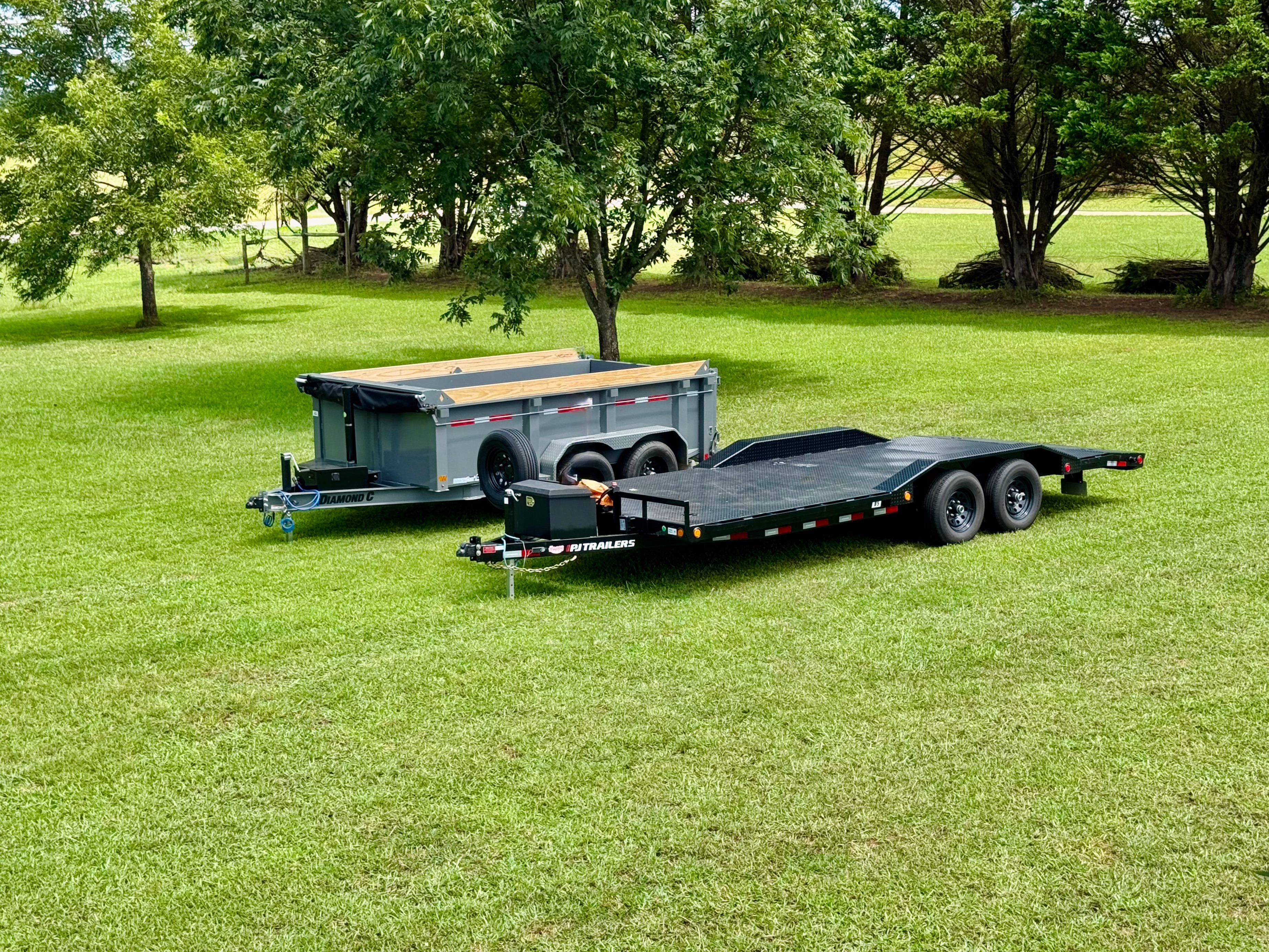 PJ Car Hauler and Diamond C Dump Trailer available for rent in Griffin, GA