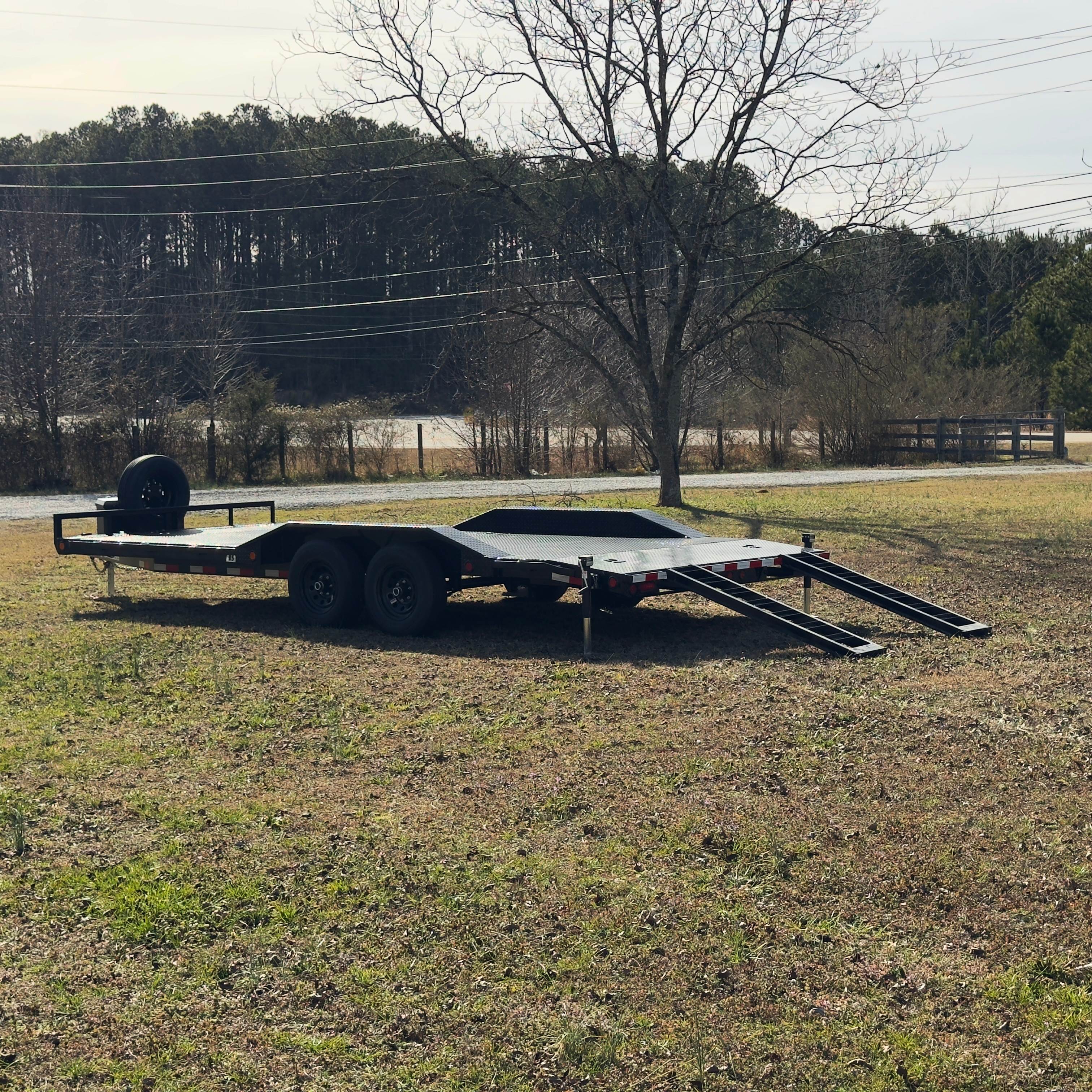 102" x 20' PJ Car Hauler Trailer - full side view